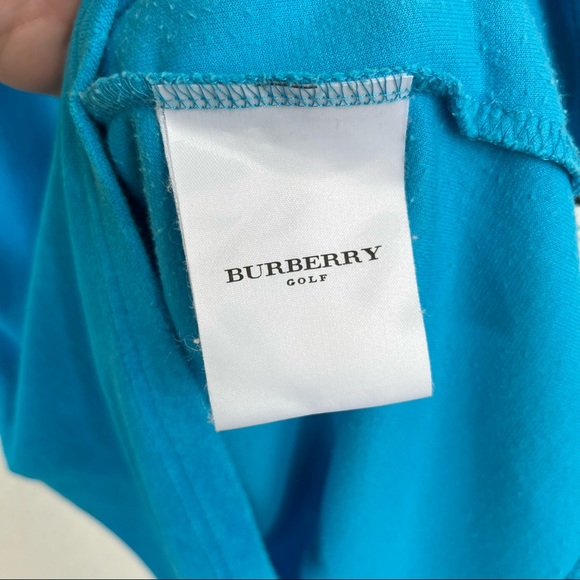 Burberry Golf Terry Towel Cloth Nova Check Plaid Polo - Picture 10 of 11
